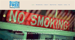 Desktop Screenshot of breathefreepa.org